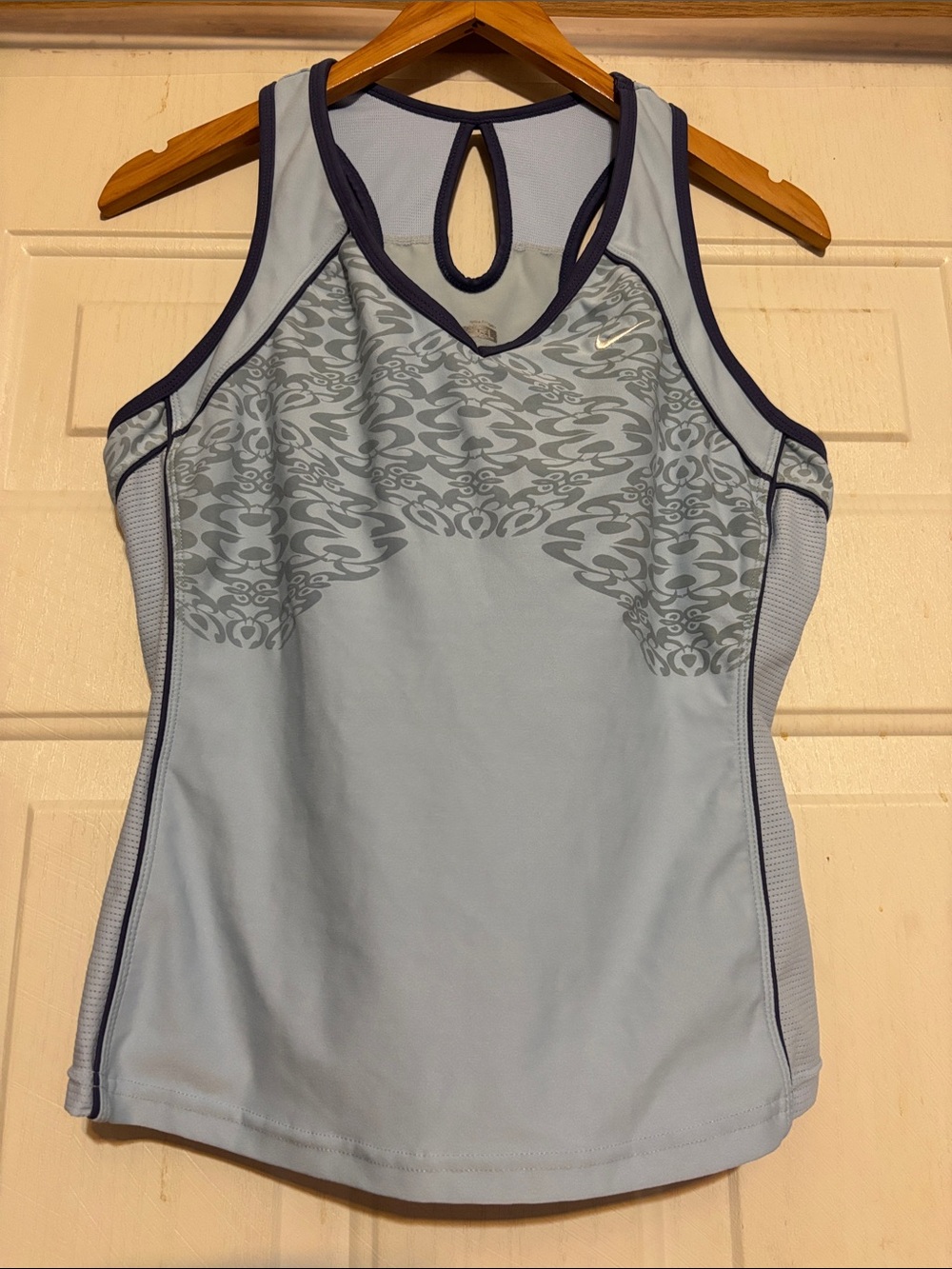 Nike Light Blue Tank Top with‎ Dark Navy Trim